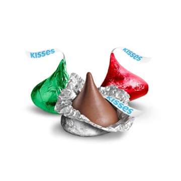 HERSHEY'S KISSES Milk Chocolate, Christmas Candy Bag, 10.1 oz