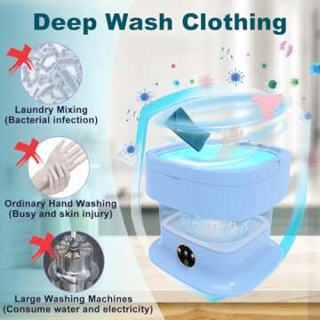 Portable 15L Mini Washing Machine - Compact Travel Washer for Baby Clothes