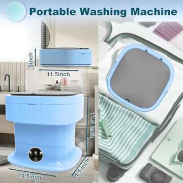 Portable 15L Folding Mini Washer for Travel Cleaning