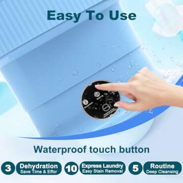 Portable 15L Folding Mini Washer for Travel Cleaning