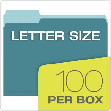 100 Pack Colorful Letter Size File Folders for Easy Organizing