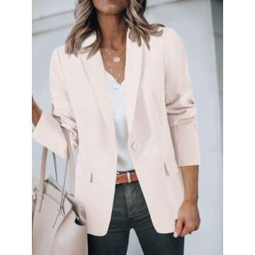 Cicy Bell Women's Casual Blazer - Office Jacket for Work