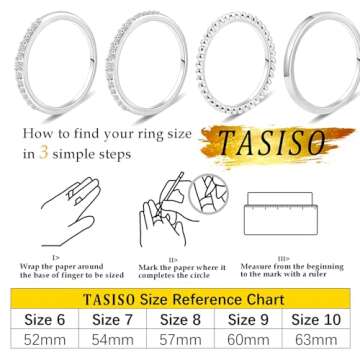 Tasiso Stackable Gold Rings for Women Non Tarnish Trendy Dainty Sterling Silver Cubic Zirconia Thumb Ring Set Trendy Statement Love Friendship Promise Engagement Rings Size 6 7 8 9 10