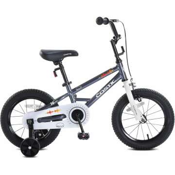 Kids Bike for Boys Girls Ages 3-8 Years Old, 12 14 16 Inch BMX Kid's Bicycles with Training Wheels，Toddler Bike, 16 Inch Bikes with Kickstand