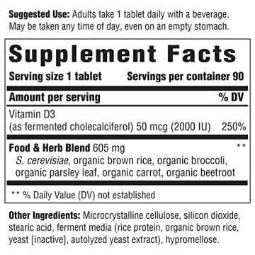 INNATE Response Formulas Vitamin D3 2000 IU (50 mcg) - Vitamin Supplement to Support Immune and Bone Health - Vegetarian, Non-GMO, and Kosher - Made Without 9 Food Allergens - 90 tablets (90 Servings)