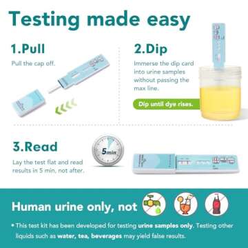 Easy@Home Single Drug Screen Test (Cannabinoids Urine Test) - THC Tests for Home THC Drug Test Urine Detox Kit Cutoff Level 50ng/mL Individually Wrapped - EDTH-114 (15 Pack)