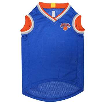 Pets First NBA NEW YORK KNICKS DOG Jersey, Medium - Tank Top Basketball Pet Jersey