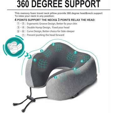 Best Travel Neck Pillow for Airplanes ✈️ | Pure Memory Foam Comfort