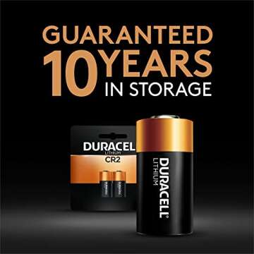 Duracell CR2 3V Lithium Battery, 2-Pack for Reliable Use