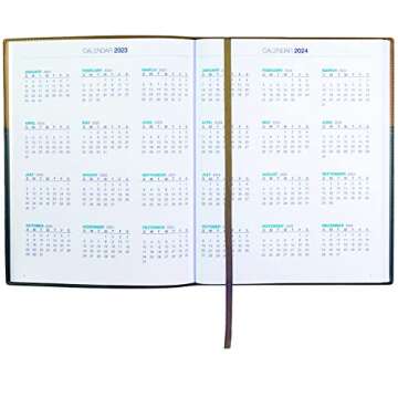 Global Printed Products 2022 Planner Calendar 8"x10" : Includes 14 Months (November 2021 to December 2022) / 2022 Weekly Planner/Weekly Agenda/Monthly Calendar Organizer (Black/Brown - Pack of 1)