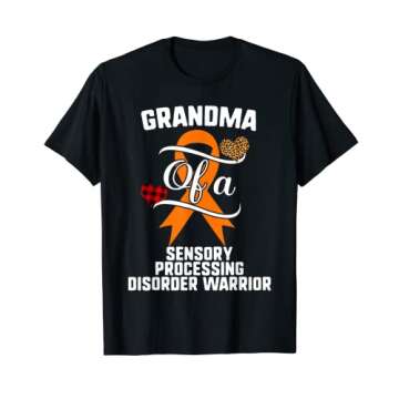 Grandma Sensory Processing Disorder Awareness Leopard Family T-Shirt