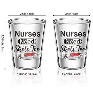 Patelai Nurse Need Shots Too, Funny Glass Gift for Women and Male Nurses