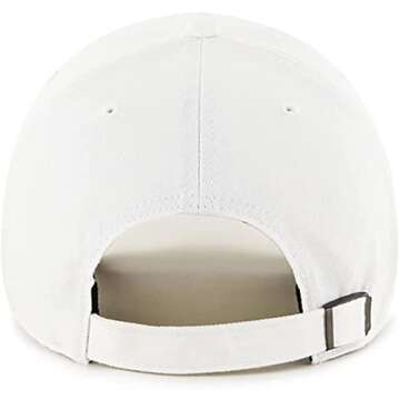 '47 MLB White/White Clean Up Adjustable Hat Cap, Adult One Size (Los Angeles Dodgers White/White)