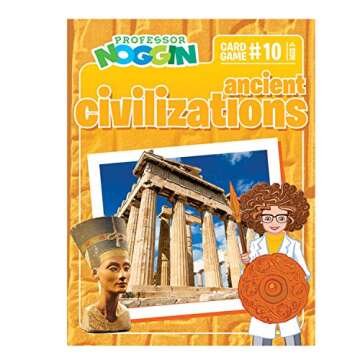 Professor Noggin's Ancient Civilizations Trivia Card Game - an Educational Trivia Based Card Game for Kids - Trivia, True or False, and Multiple Choice - Ages 7+ - Contains 30 Trivia Cards