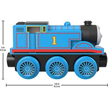 Thomas & Friends Wooden Railway Toy Train Thomas Push-Along Wood Engine for Toddlers & Preschool Kids Ages 2+ Years