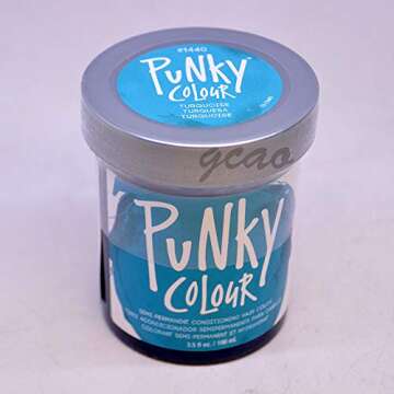 jerome russell Punky Hair Color Creme, Turquoise, 3.5 Ounce