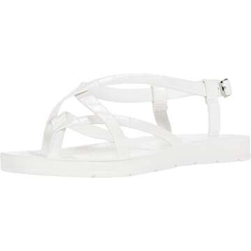 Chinese Laundry Women's Flat Sandal, White, 6.5