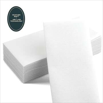 1000-Pack Servietto Disposable Linen-Feel Guest Towels [Pack of 1000] - Disposable Cloth-Like Hand Towels - Soft and Absorbent Paper Napkin for Kitchen, Bathroom, Party, Wedding, Or Event