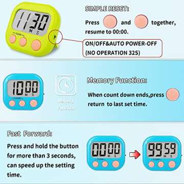 Magnetic Digital Classroom Timers 2 Pack