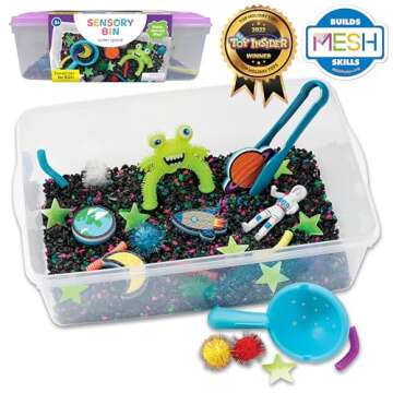 Creativity for Kids Sensory Bin: Outer Space Toys - Preschool and Toddler Sensory Toys, Kids Gifts for Boys and Girls Ages 3-5+, 10.25 x 14.5 x 4.75 inches