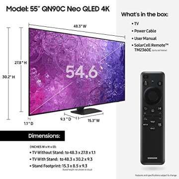 Samsung 55-Inch Neo QLED 4K Smart TV with Dolby Atmos & Gaming Hub