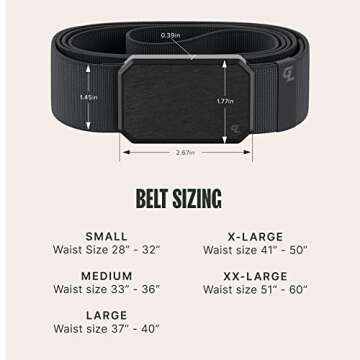 Groove Life Men's Groove Belt - Gun Metal/Stone, Large