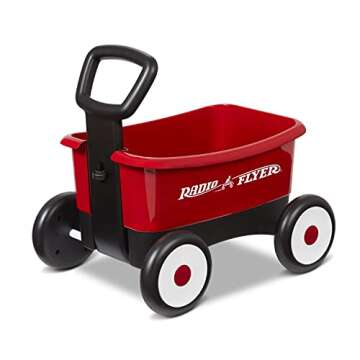 Radio Flyer Push & Pull Walker Wagon, 2-in-1 Wagon, Ages 1-4, Red Walker Toy