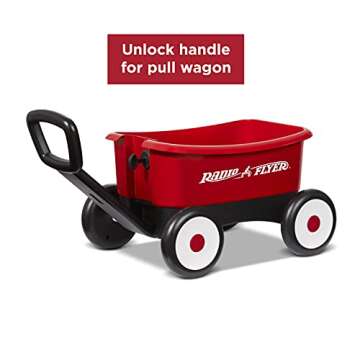 Radio Flyer Push & Pull Walker Wagon, 2-in-1 Wagon, Ages 1-4, Red Walker Toy