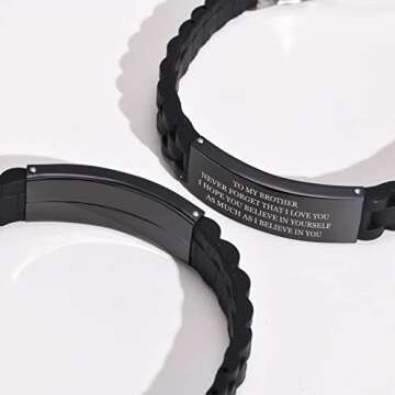 Inspirational Engraved Bracelet for Men