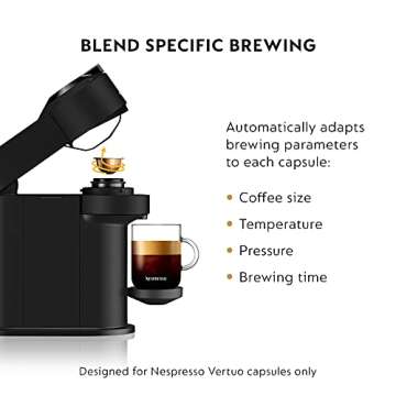 Nespresso VertuoPlus Coffee and Espresso Machine by Breville,1.1 liters, Ink Black