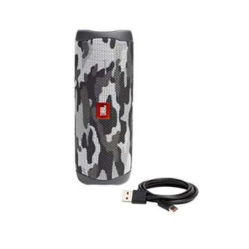 JBL Flip 5 Waterproof Bluetooth Speaker in Black Camo