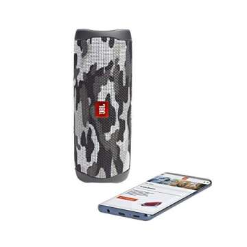 JBL Flip 5 Waterproof Bluetooth Speaker in Black Camo