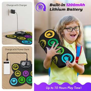 CAHAYA 9-Pad Electronic Drum Set for Kids