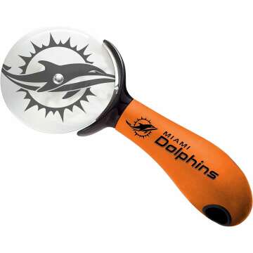 Sports Vault NFL Miami Dolphins Pizza Cutter - Team Color 7.9”x3.1”