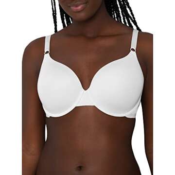 Comfortable Fruit of the Loom Women's T-Shirt Bra - Black/Sand/White, 34A