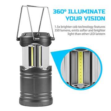 Lichamp LED Lanterns 4 Pack for Emergencies