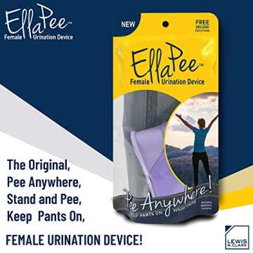 EllaPee Womens Urinal Funnel Female Urination Device for Women, Camping Accessories, Hiking, Outdoor Activities & More with Medical Grade Silicone (Reusable) , Purple