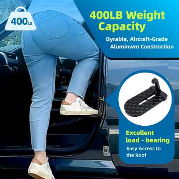 Easy Access Car Door Step - Multi-Foldable Aluminum