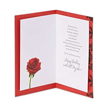 American Greetings Romantic Birthday Card (Rose)