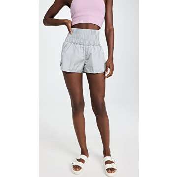 Free People FP Movement Women's The Way Home Shorts Grey XL (Women's 14) One Size