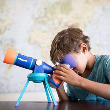 Educational Insights GeoSafari Jr. Talking Telescope (English & Asian Audio Version) - Telescope for Kids, STEM Toys, Interactive Learning for Kids Ages 4+, Space Toys for Kids