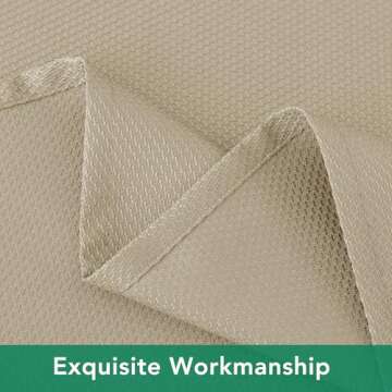 Biscaynebay Textured Fabric Square Tablecloths 54 X 54 Inches, Natural Water Resistant Spill Proof Tablecloths for Dining, Kitchen, Wedding and Parties, Machine Washable