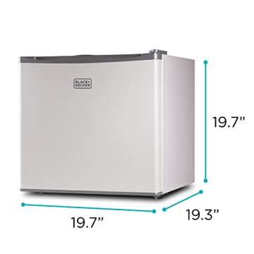 BLACK+DECKER 1.2 Cu. Ft. Compact Upright Freezer, Mini Deep Freeze with Full-Width Wire Shelf