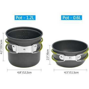 Odoland Camping Cookware - Ultimate Outdoor Set