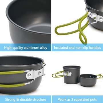 Odoland Camping Cookware - Ultimate Outdoor Set