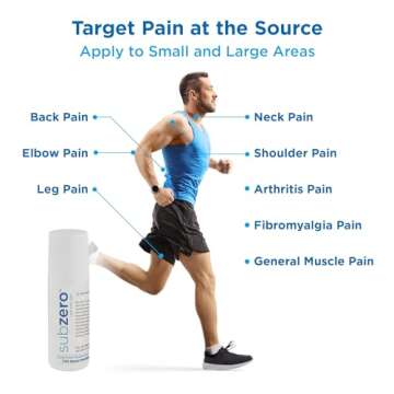 Sub Zero Cooling Pain Relief Gel, 3oz Roll-On - Joint Relief and Nerve Pain Relief Cream for Muscle Deep Pain Relief, Back Pain Relief Products