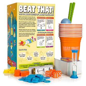 Gutter Games Beat That! The Bonkers Battle of Wacky Challenges - Family Party Games for Game Night - Fun for Kids and Adults - Super Entertaining Games for Family Dinner, Reunion and Other Occasion