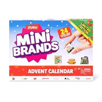 Mini Brands Advent Calendar 2024 by ZURU Mini Brands Limited Edition Advent Calendar, Includes Mini Brands, Mini Toys & Foodie Mini Brands, Mystery Collectibles Toys Comes with 24 Minis