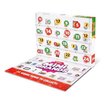 Mini Brands Advent Calendar 2024 by ZURU Mini Brands Limited Edition Advent Calendar, Includes Mini Brands, Mini Toys & Foodie Mini Brands, Mystery Collectibles Toys Comes with 24 Minis