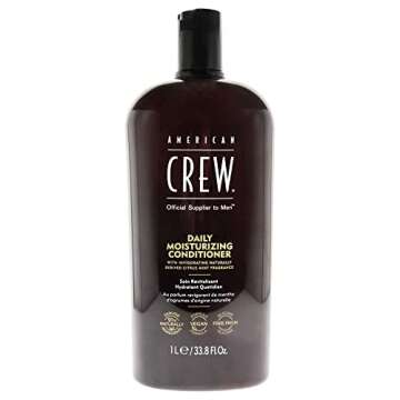 American Crew Men's Daily Moisturizing Conditioner for Soft, Manageable Hair, Naturally Derived, Vegan Formula, Citrus Mint, 33.8 Oz